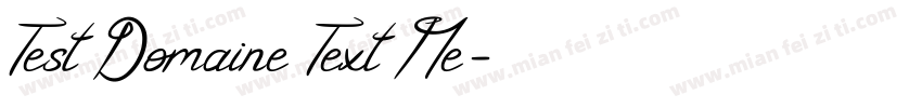 Test Domaine Text Me字体转换